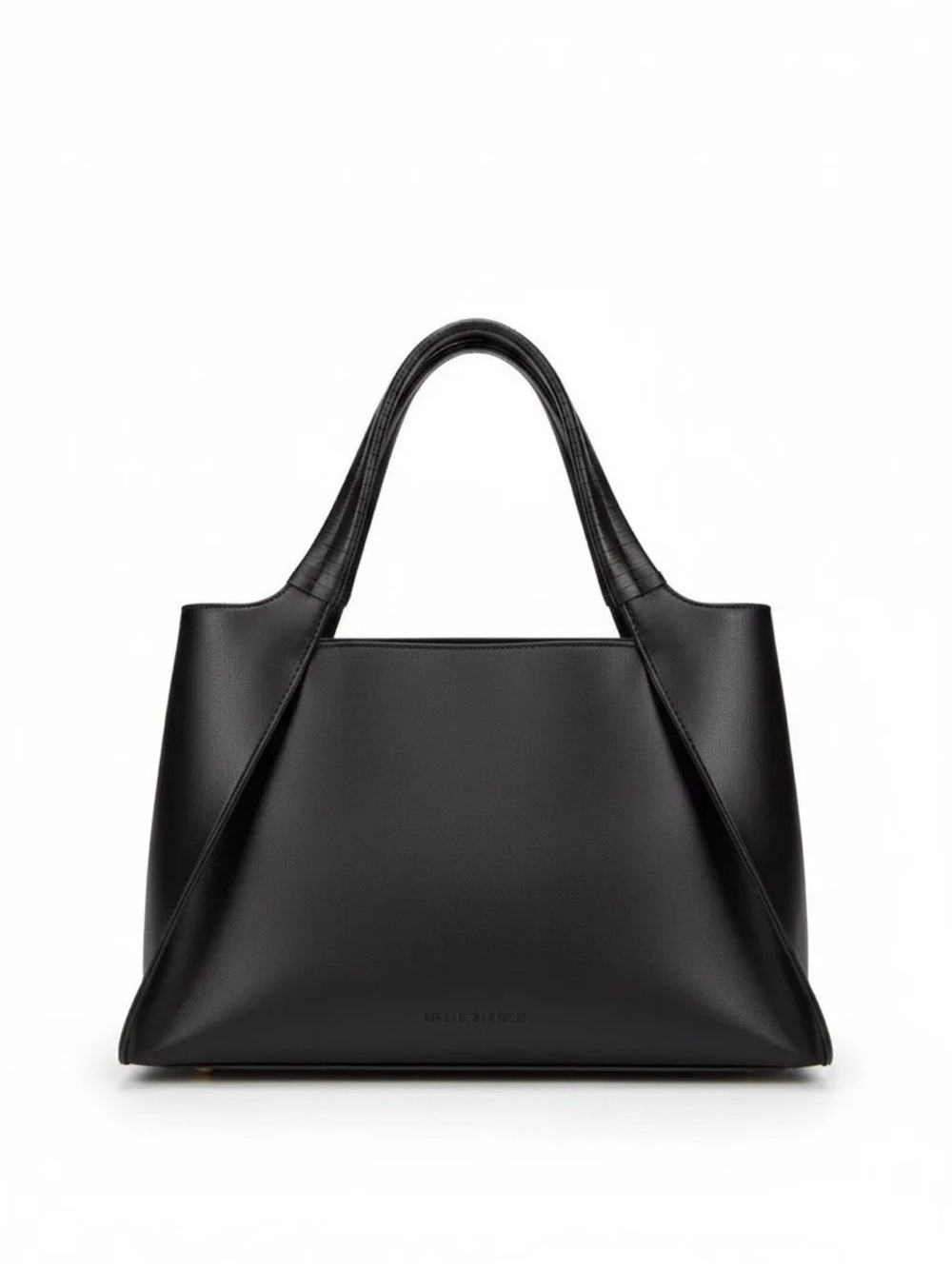 Melie Biiano Black Structured Top-Handle Tote